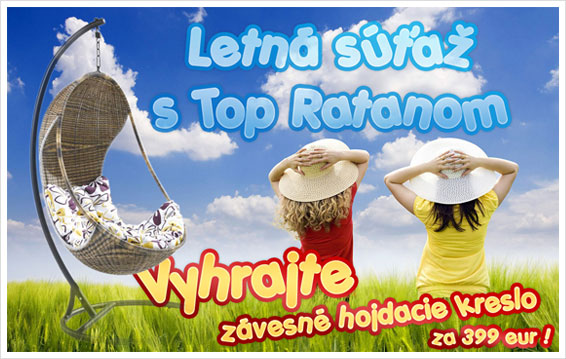súťaž o závesné ratanové kreslo v hodnote 399 eur